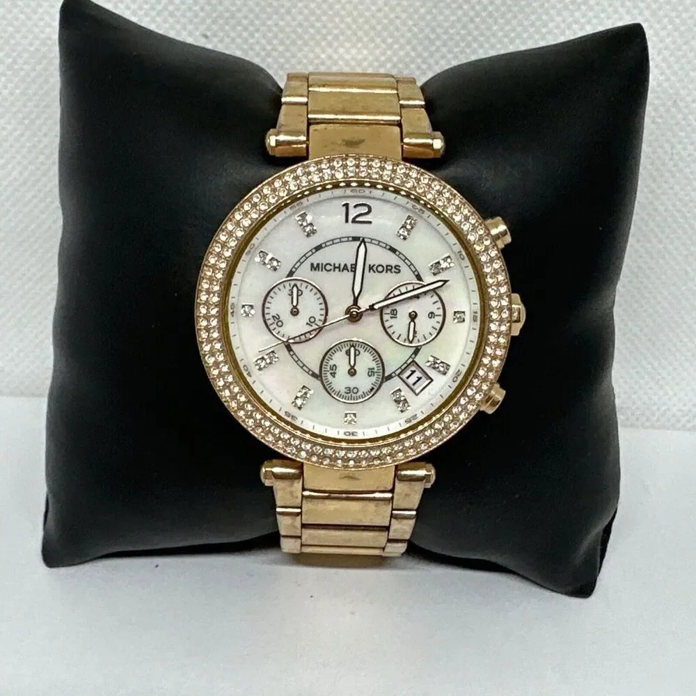Michael Kors Parker MK5491 Women's Gold Stainless Steel Analog Dial Watch NUL34
